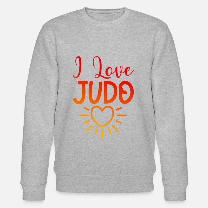 Ich liebe Judo - Stanley/Stella Unisex Bio-Sweatshirt CHANGER - Grau meliert