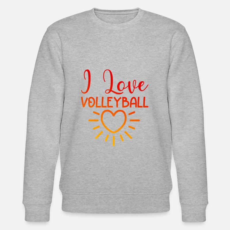J’adore le volleyball - Sweat bio CHANGER Stanley/Stella Unisexe - gris chiné