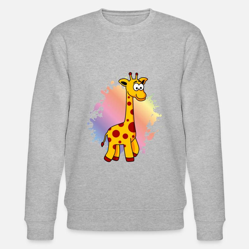 Giraffe Comic Tier - Stanley/Stella Unisex Bio-Sweatshirt CHANGER  - Grau meliert