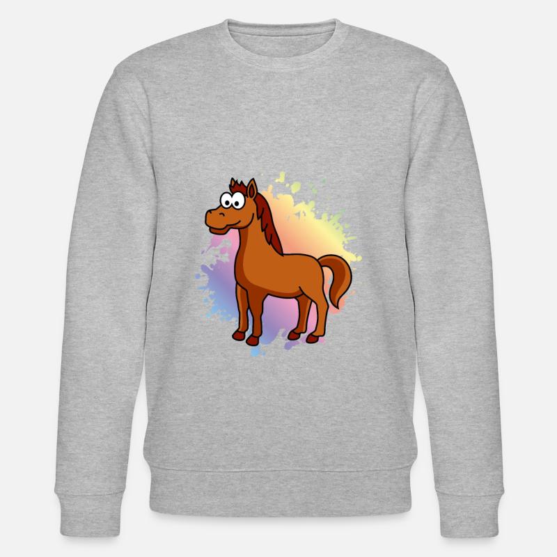 Cheval Comic Animal - Sweat bio CHANGER Stanley/Stella Unisexe - gris chiné