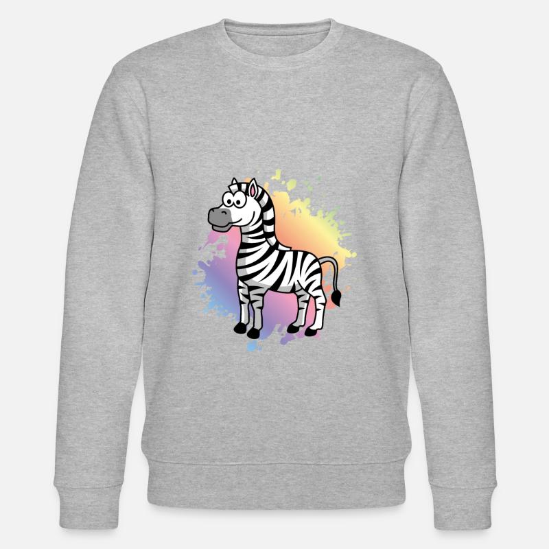 Zebra Comic Tier - Stanley/Stella Unisex Bio-Sweatshirt CHANGER  - Grau meliert