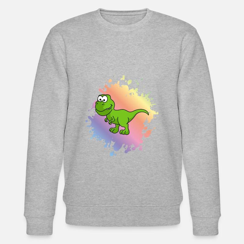 Dinosaurier T-Rex Comic - Stanley/Stella Unisex Bio-Sweatshirt CHANGER - Grau meliert