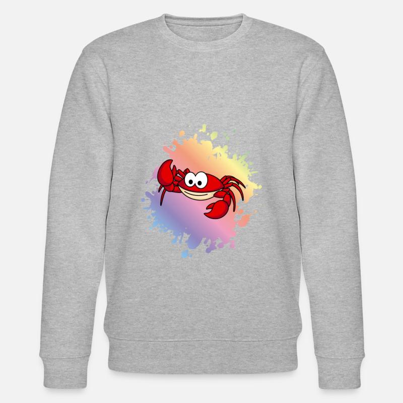 Krabbe Comic Tier - Stanley/Stella Unisex Bio-Sweatshirt CHANGER  - Grau meliert