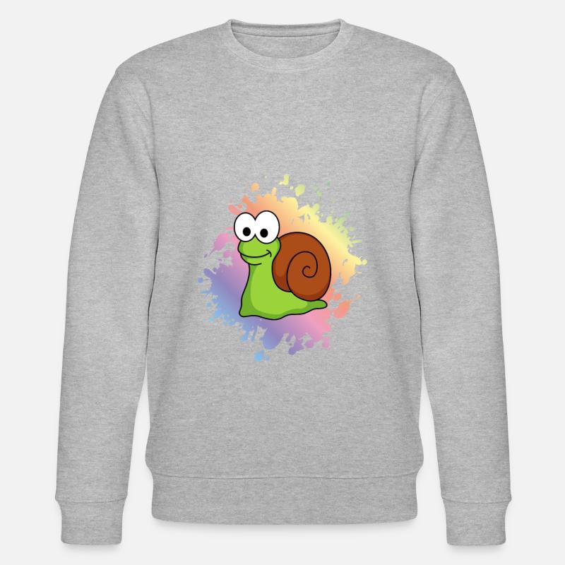 Schnecke Comic Tier - Stanley/Stella Unisex Bio-Sweatshirt CHANGER  - Grau meliert