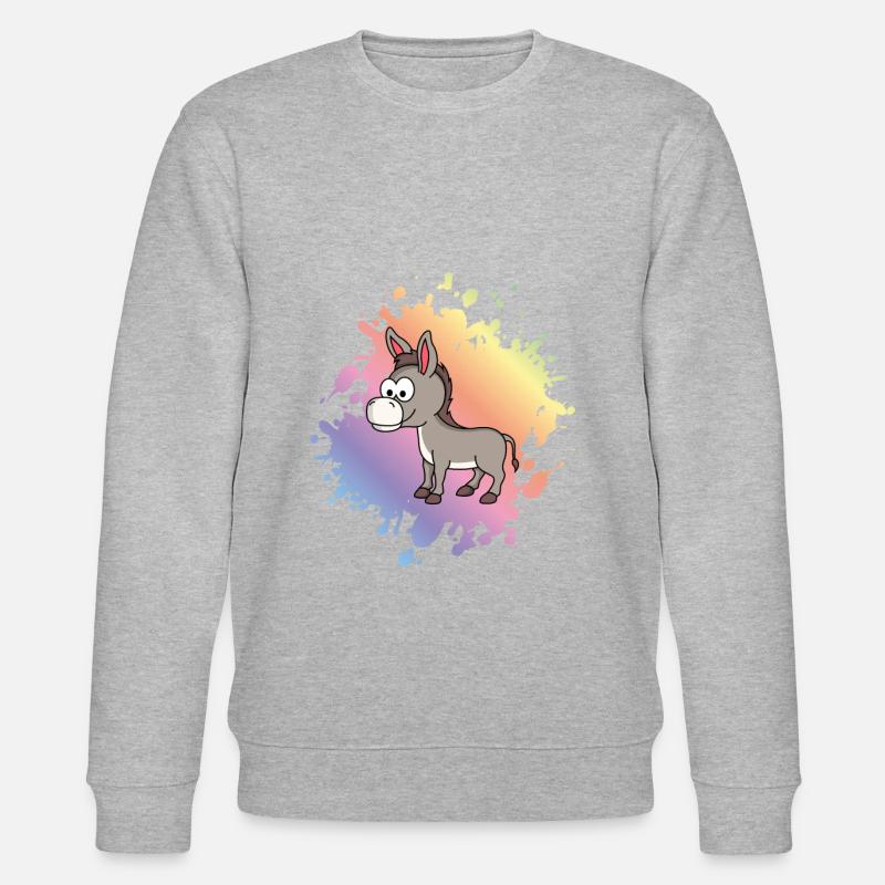 Âne Comic Animal - Sweat bio CHANGER Stanley/Stella Unisexe - gris chiné