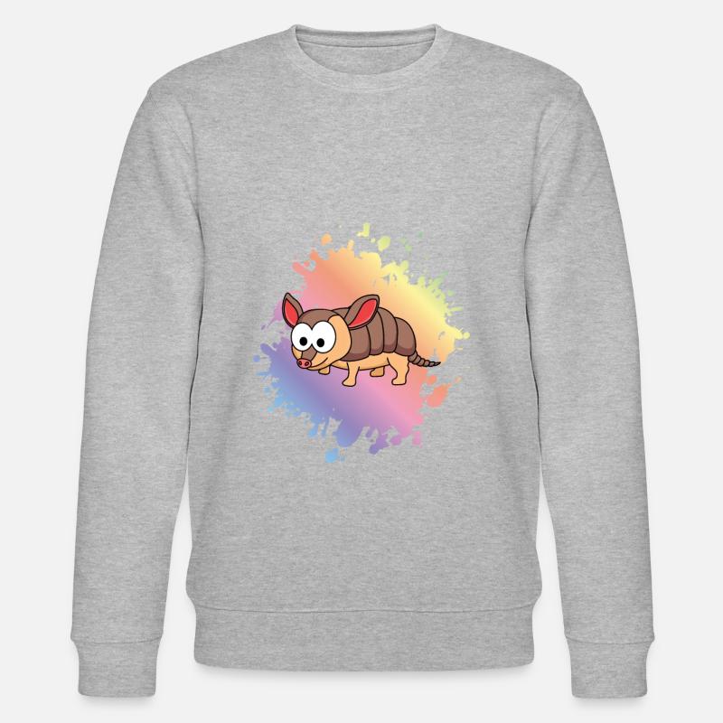 Gürteltier Comic Tier - Stanley/Stella Unisex Bio-Sweatshirt CHANGER  - Grau meliert
