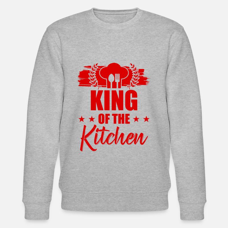könig der küche - Stanley/Stella Unisex Bio-Sweatshirt CHANGER  - Grau meliert