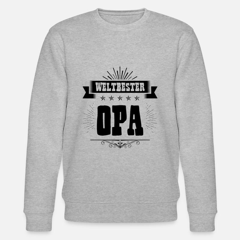 Weltbester Opa - Stanley/Stella Unisex Bio-Sweatshirt CHANGER  - Grau meliert