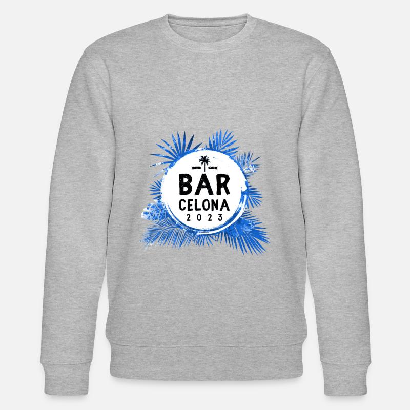 Barcelona 2023 Bunt - Stanley/Stella Unisex Bio-Sweatshirt CHANGER  - Grau meliert