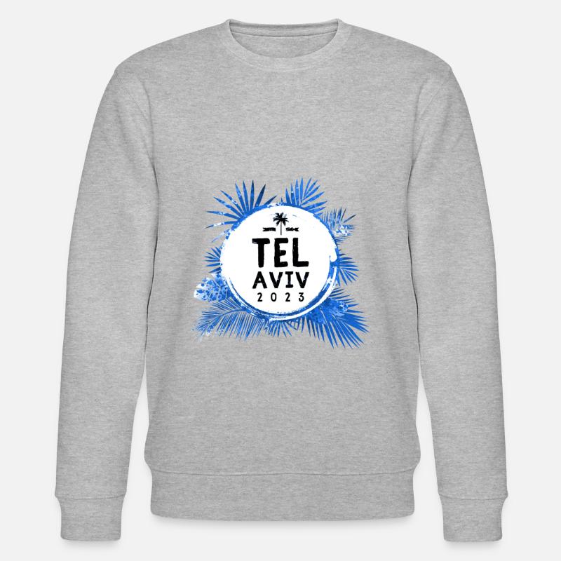 Tel Aviv 2023 Bunt - Stanley/Stella Unisex Bio-Sweatshirt CHANGER  - Grau meliert