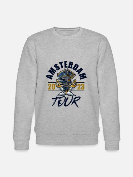 Amsterdam 2023 Skeleton - Stanley/Stella CHANGER Unisex Organic Sweatshirt - heather grey