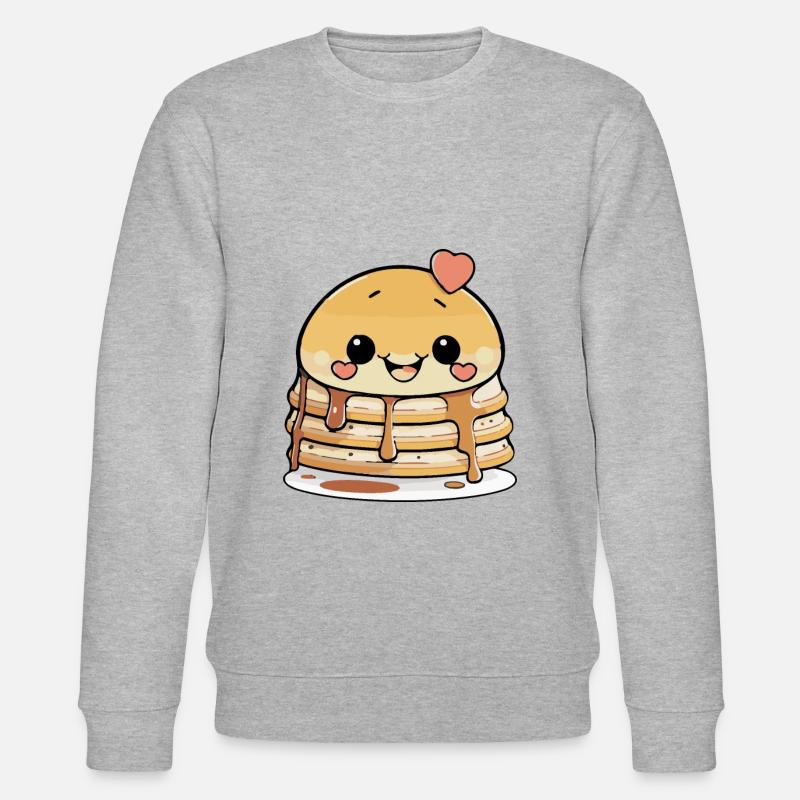 Pancake Comic - Stanley/Stella CHANGER Unisex Organic Sweatshirt - heather grey