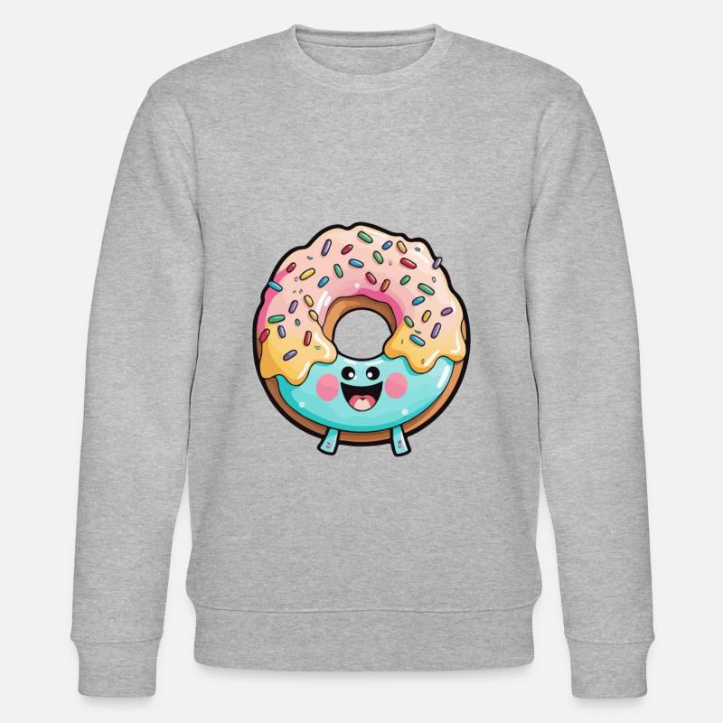 Donut Comic - Stanley/Stella Unisex Bio-Sweatshirt CHANGER  - Grau meliert