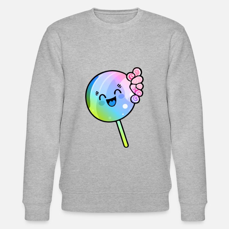 Lollipop Comic Bunt - Stanley/Stella Unisex Bio-Sweatshirt CHANGER - Grau meliert