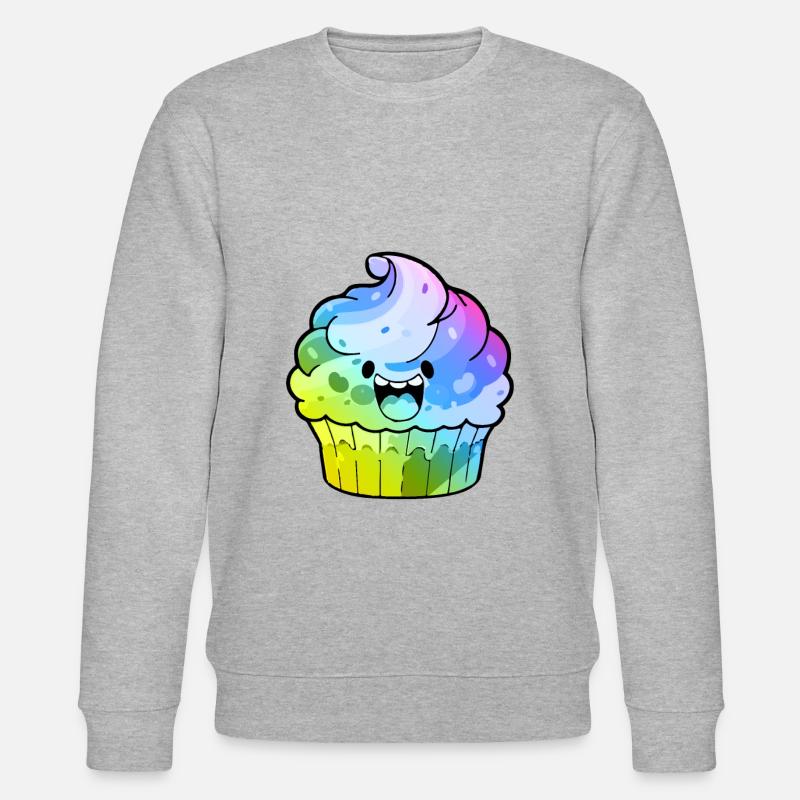 Muffin Comic Bunt - Stanley/Stella Unisex Bio-Sweatshirt CHANGER  - Grau meliert