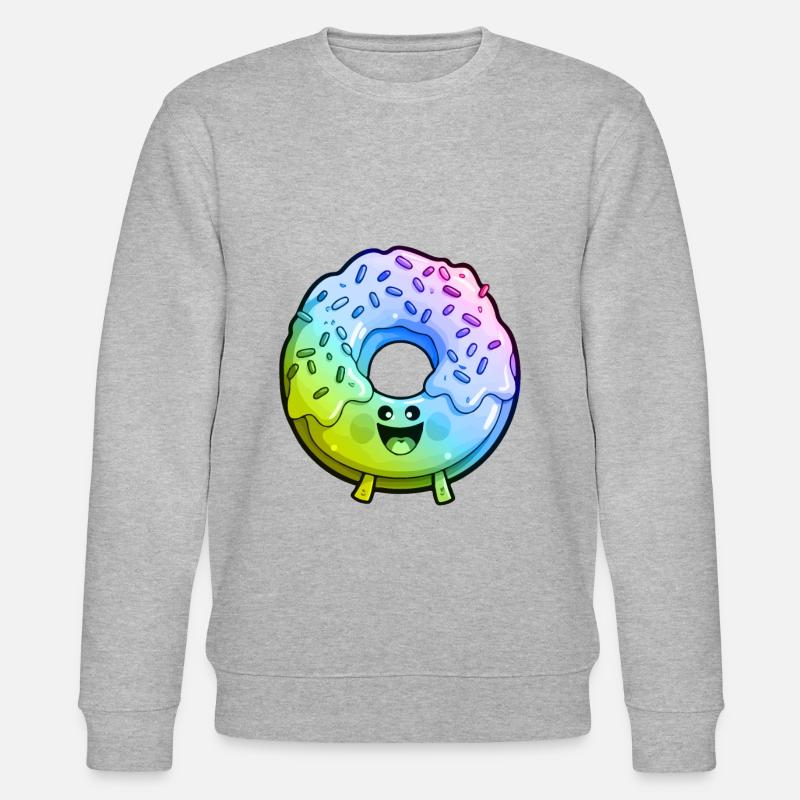 Donut Comic Bunt - Stanley/Stella Unisex Bio-Sweatshirt CHANGER  - Grau meliert