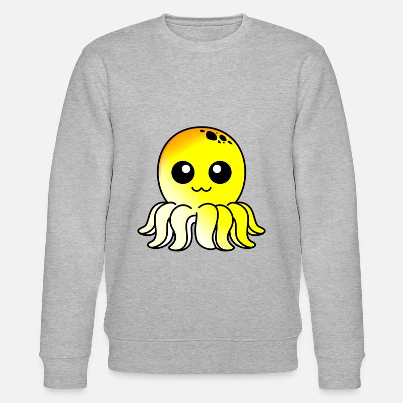 Octopus Comic Animal - Stanley/Stella CHANGER Unisex Organic Sweatshirt - heather grey