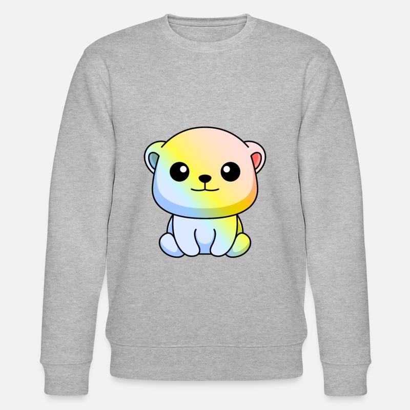 Polar Bear Comic Animal - Stanley/Stella CHANGER Unisex Organic Sweatshirt - heather grey