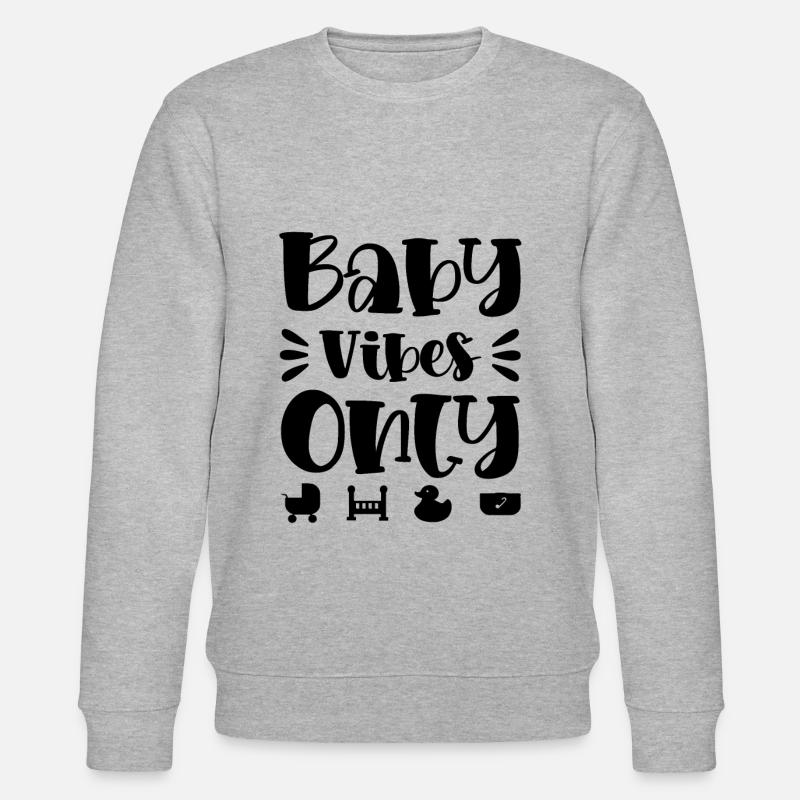 baby vibes only - Stanley/Stella Unisex Bio-Sweatshirt CHANGER  - Grau meliert