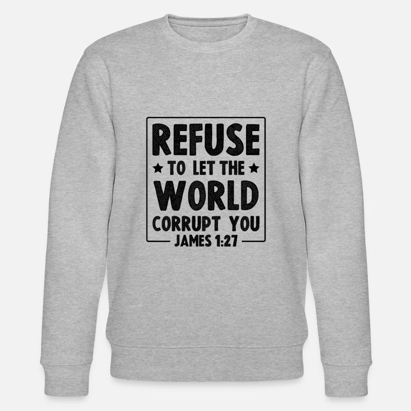 bibel verse - Stanley/Stella Unisex Bio-Sweatshirt CHANGER  - Grau meliert