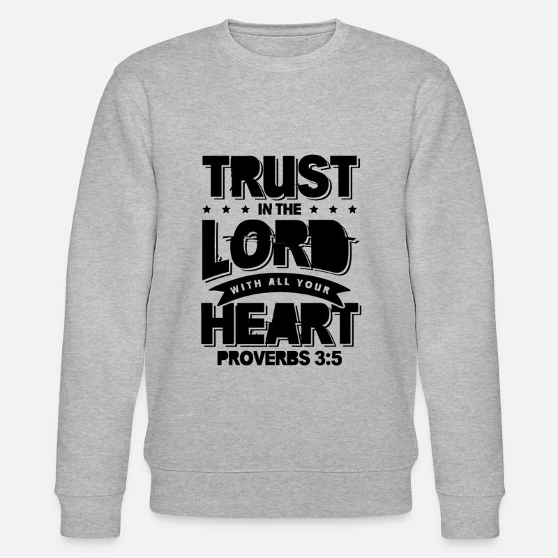 bibel herz vertrauen - Stanley/Stella Unisex Bio-Sweatshirt CHANGER  - Grau meliert