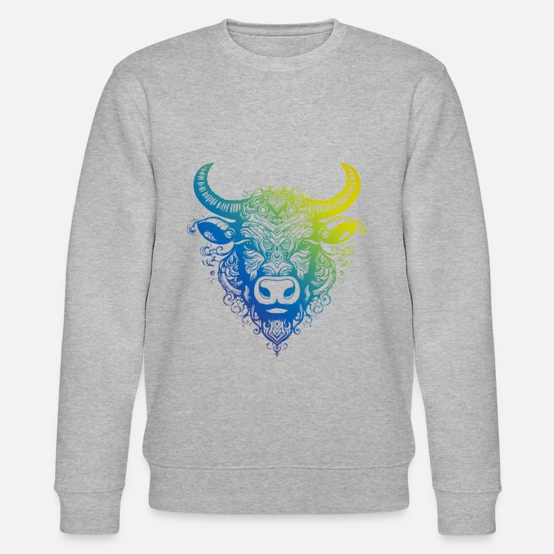 Bull Mandala Boho - Sweat bio CHANGER Stanley/Stella Unisexe - gris chiné
