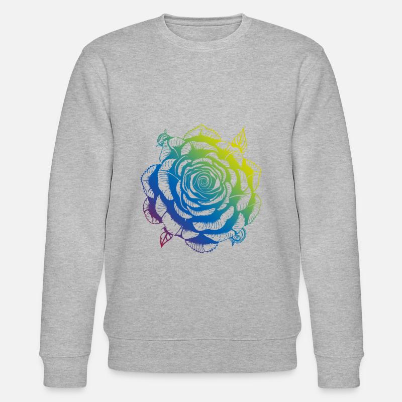 Rose Mandala Boho - Stanley/Stella Unisex Bio-Sweatshirt CHANGER  - Grau meliert