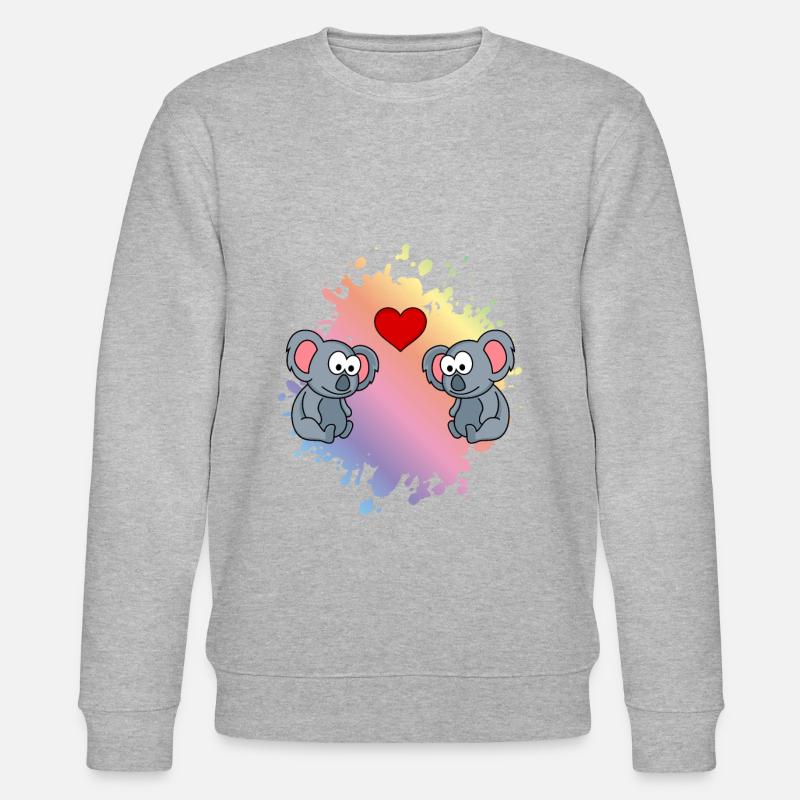 Koala Comic Couple Amour - Sweat bio CHANGER Stanley/Stella Unisexe - gris chiné