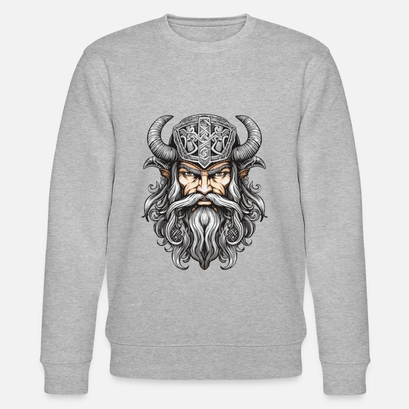 Wikinger Krieger Valhalla Odin - Stanley/Stella Unisex Bio-Sweatshirt CHANGER  - Grau meliert