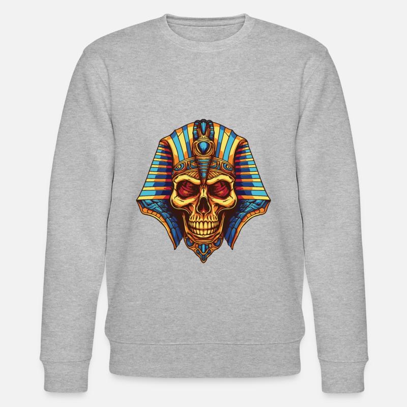 Crâne de pharaon - Sweat bio CHANGER Stanley/Stella Unisexe - gris chiné