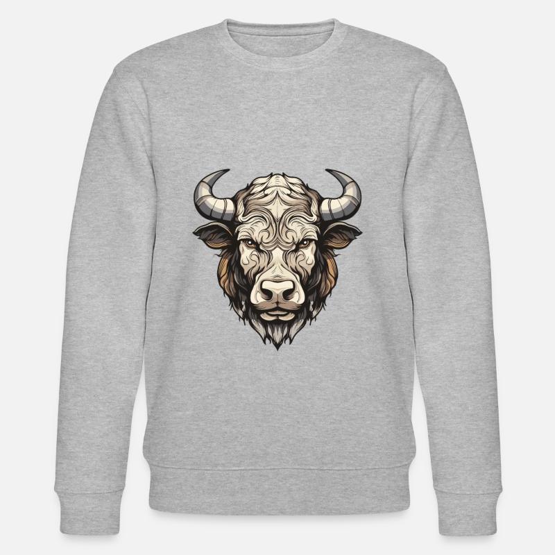 Taureau Portrait Taureau - Sweat bio CHANGER Stanley/Stella Unisexe - gris chiné