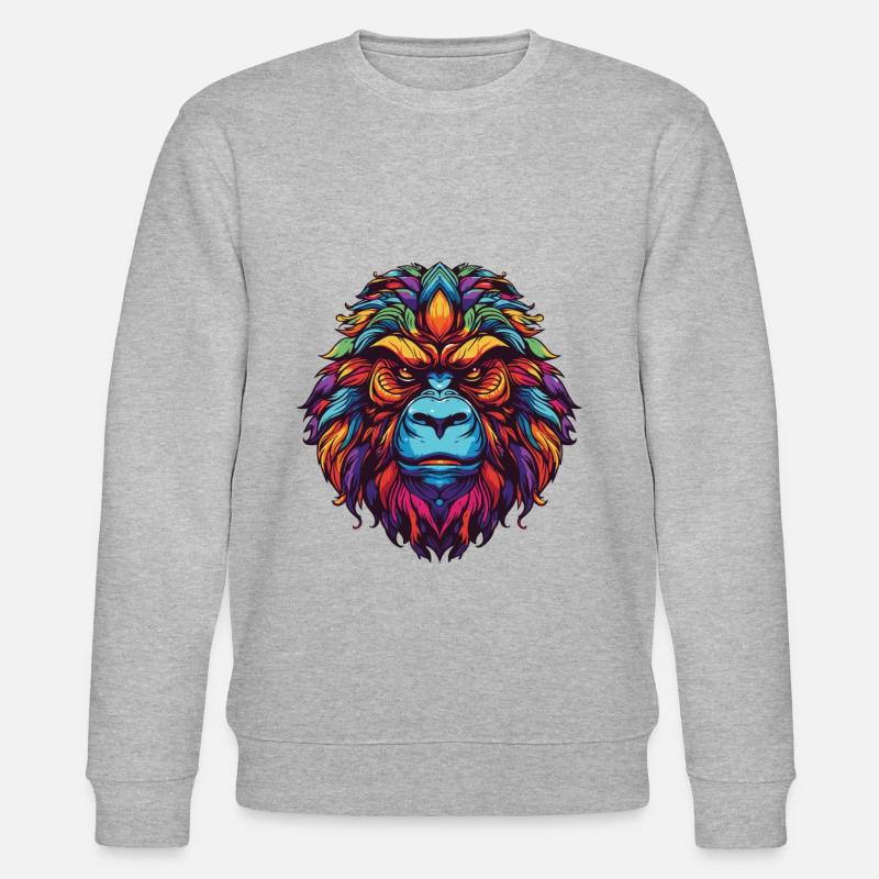Portrait de gorille - Sweat bio CHANGER Stanley/Stella Unisexe - gris chiné