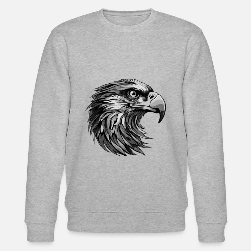 Adler Portrait - Stanley/Stella Unisex Bio-Sweatshirt CHANGER  - Grau meliert