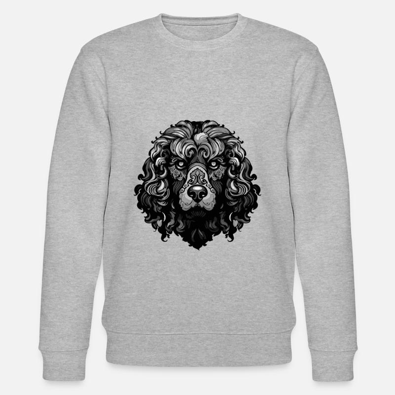 Portrait de chien caniche - Sweat bio CHANGER Stanley/Stella Unisexe - gris chiné