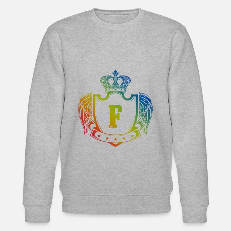 F Buchstabe Wappen - Stanley/Stella Unisex Bio-Sweatshirt CHANGER  - Grau meliert