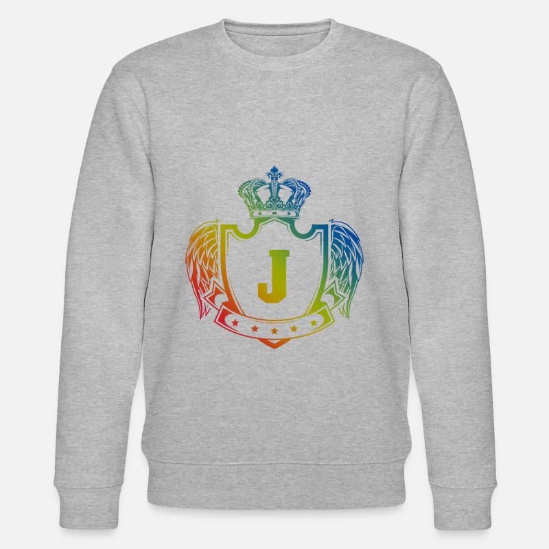 J Buchstabe Wappen - Stanley/Stella Unisex Bio-Sweatshirt CHANGER  - Grau meliert