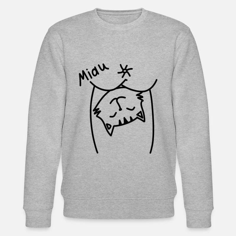 Miau - Stanley/Stella Unisex Bio-Sweatshirt CHANGER  - Grau meliert