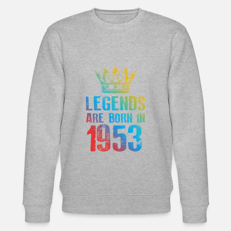 1953 Légendes nées en - Sweat bio CHANGER Stanley/Stella Unisexe - gris chiné