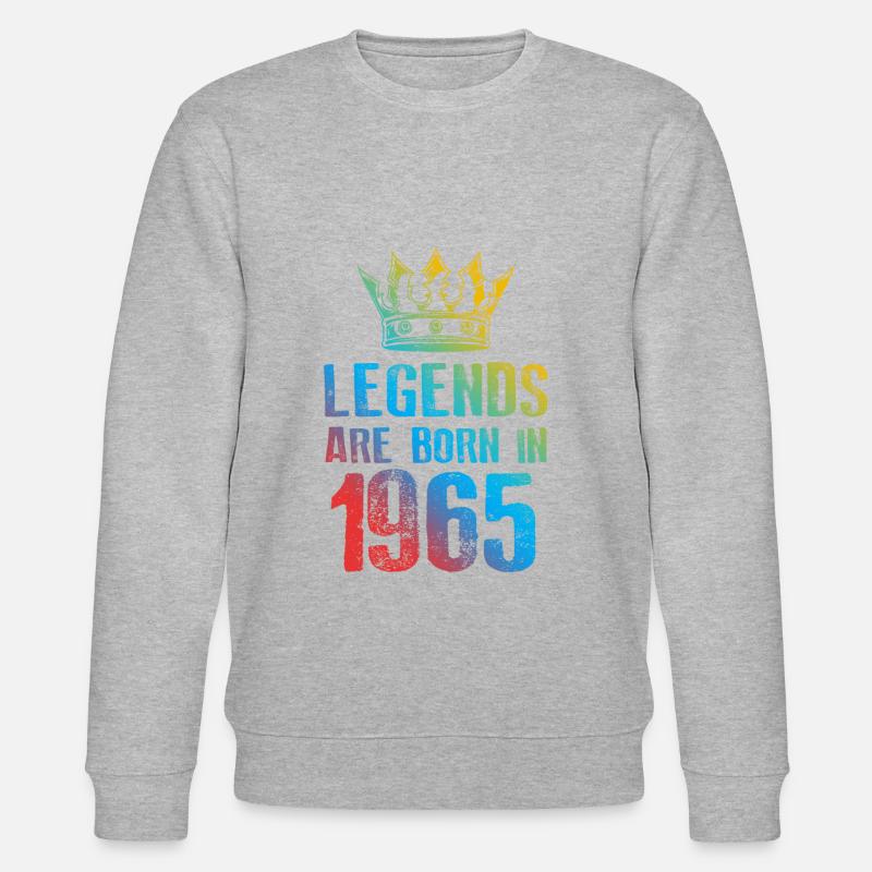 1965 Légendes nées en - Sweat bio CHANGER Stanley/Stella Unisexe - gris chiné