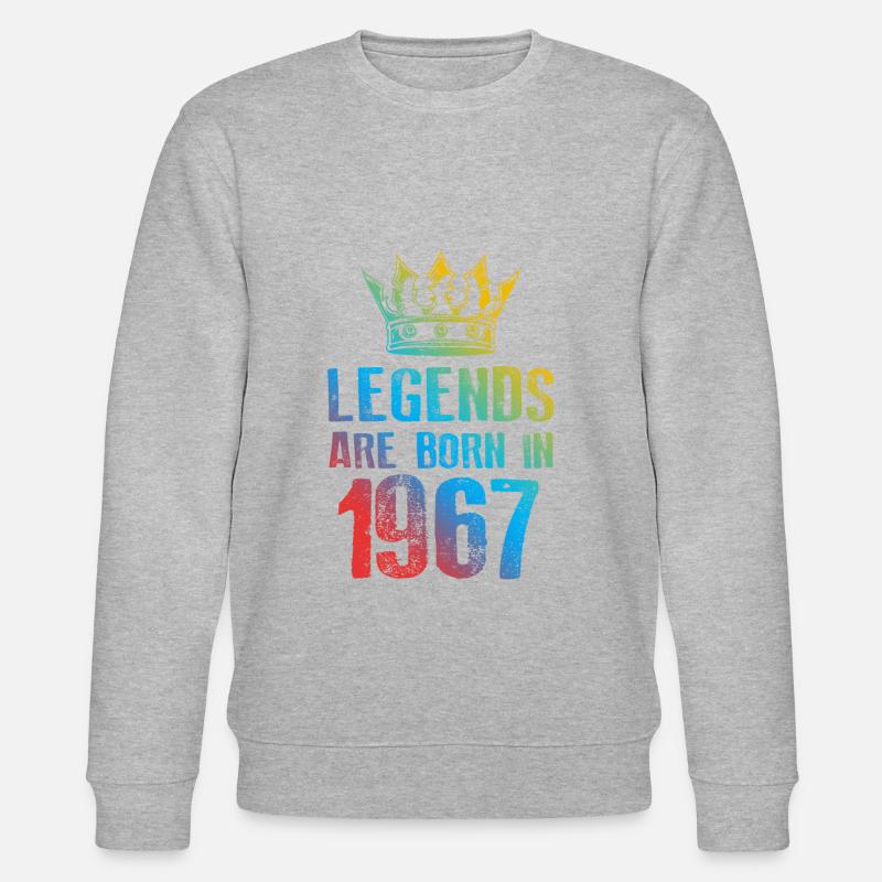 1967 Légendes nées en - Sweat bio CHANGER Stanley/Stella Unisexe - gris chiné