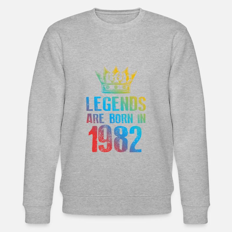 1982 Légendes nées en - Sweat bio CHANGER Stanley/Stella Unisexe - gris chiné