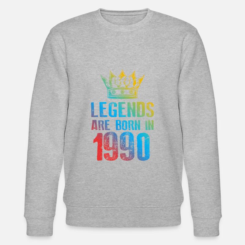 1990 Légendes nées en - Sweat bio CHANGER Stanley/Stella Unisexe - gris chiné