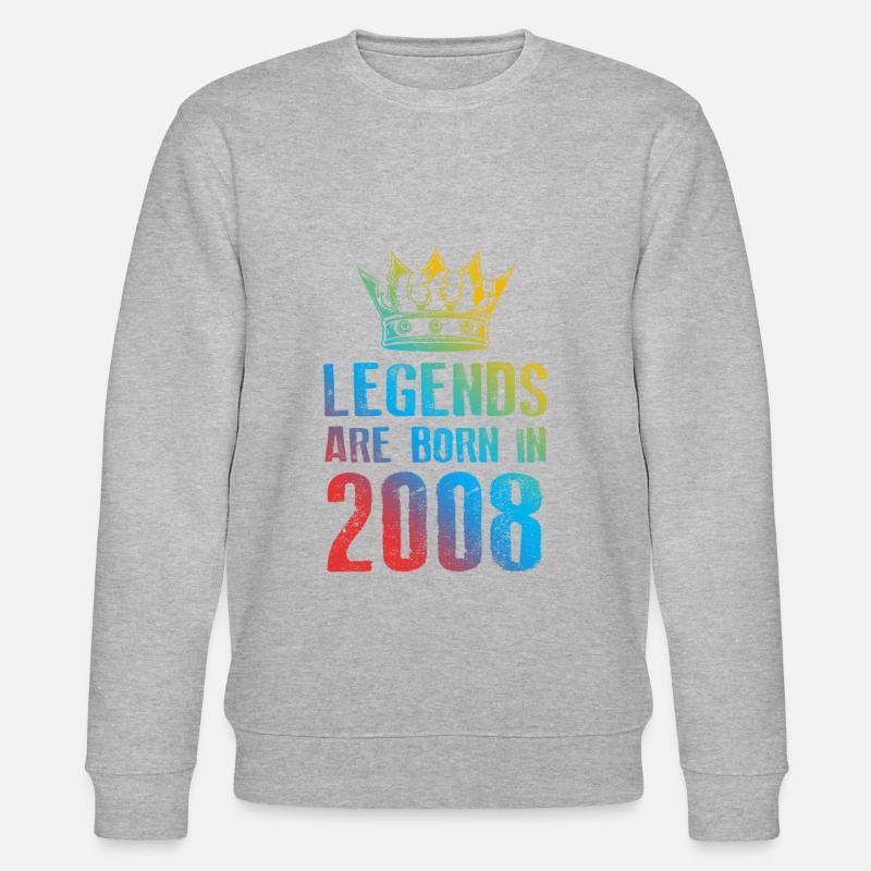 2008 Légendes nées en - Sweat bio CHANGER Stanley/Stella Unisexe - gris chiné
