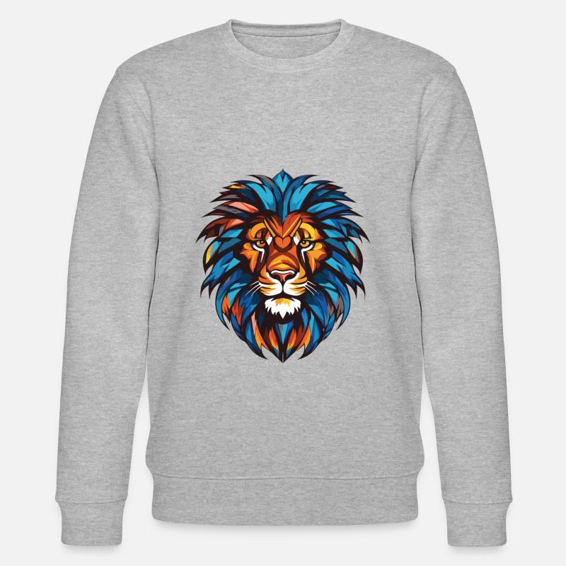 Löwe Kopf - Stanley/Stella Unisex Bio-Sweatshirt CHANGER  - Grau meliert