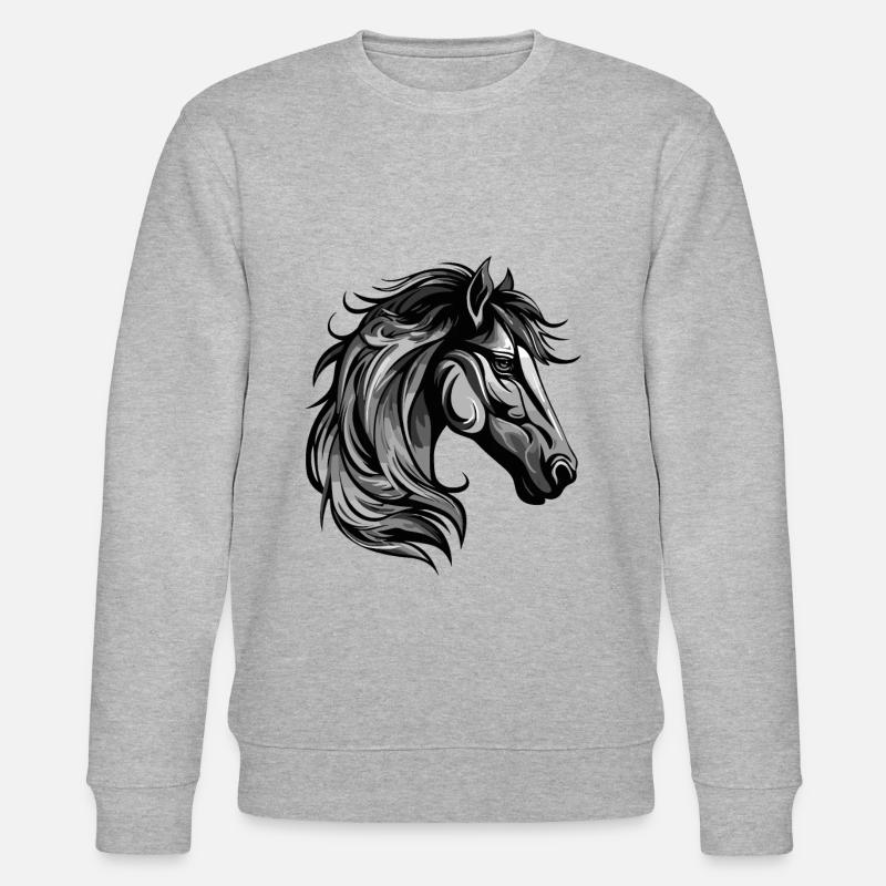 Pferd Kopf - Stanley/Stella Unisex Bio-Sweatshirt CHANGER  - Grau meliert