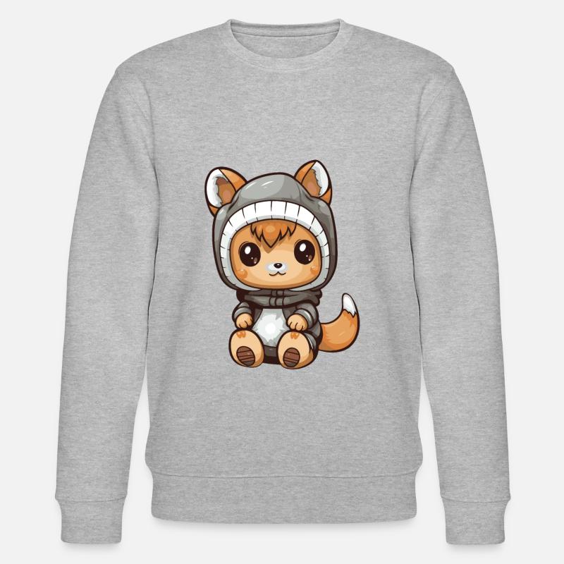 Squirrel Winter Comic - Stanley/Stella CHANGER Unisex Organic Sweatshirt - heather grey