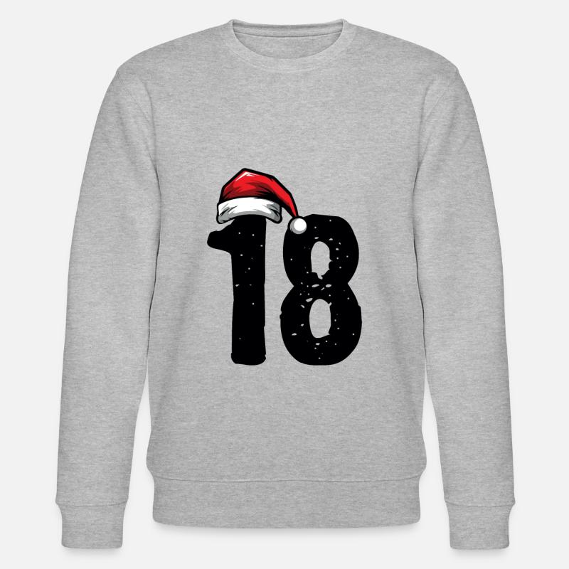 18 Numéro de Noël - Sweat bio CHANGER Stanley/Stella Unisexe - gris chiné