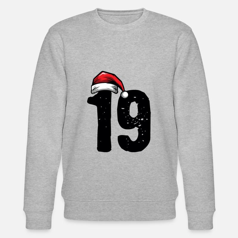 19 Numéro Noël - Sweat bio CHANGER Stanley/Stella Unisexe - gris chiné