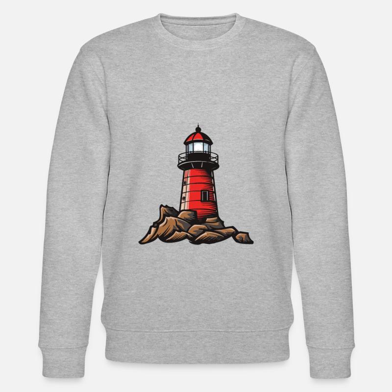 Lighthouse icon - Stanley/Stella CHANGER Unisex Organic Sweatshirt - heather grey