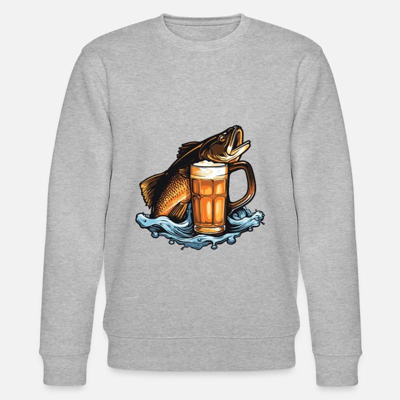 Pêche Bière Pêche - Sweat bio CHANGER Stanley/Stella Unisexe - gris chiné